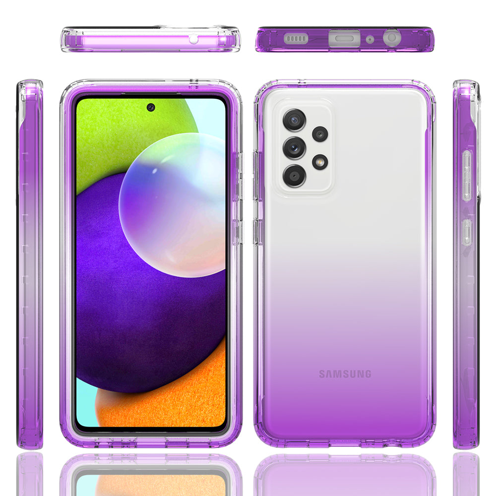 2-in-1 Gradient Color Design PC+TPU Phone Case for Samsung Galaxy A52 4G/5G / A52s 5G