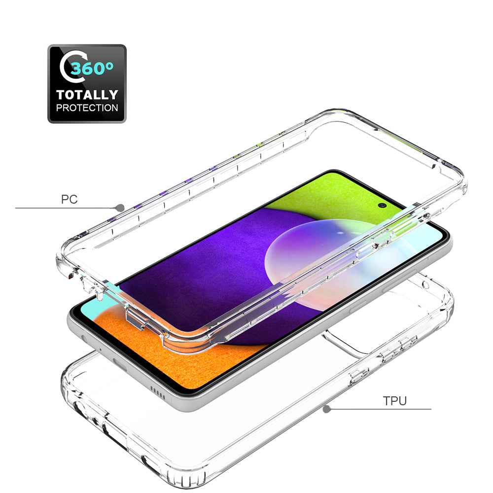 2-in-1 Gradient Color Design PC+TPU Phone Case for Samsung Galaxy A52 4G/5G / A52s 5G