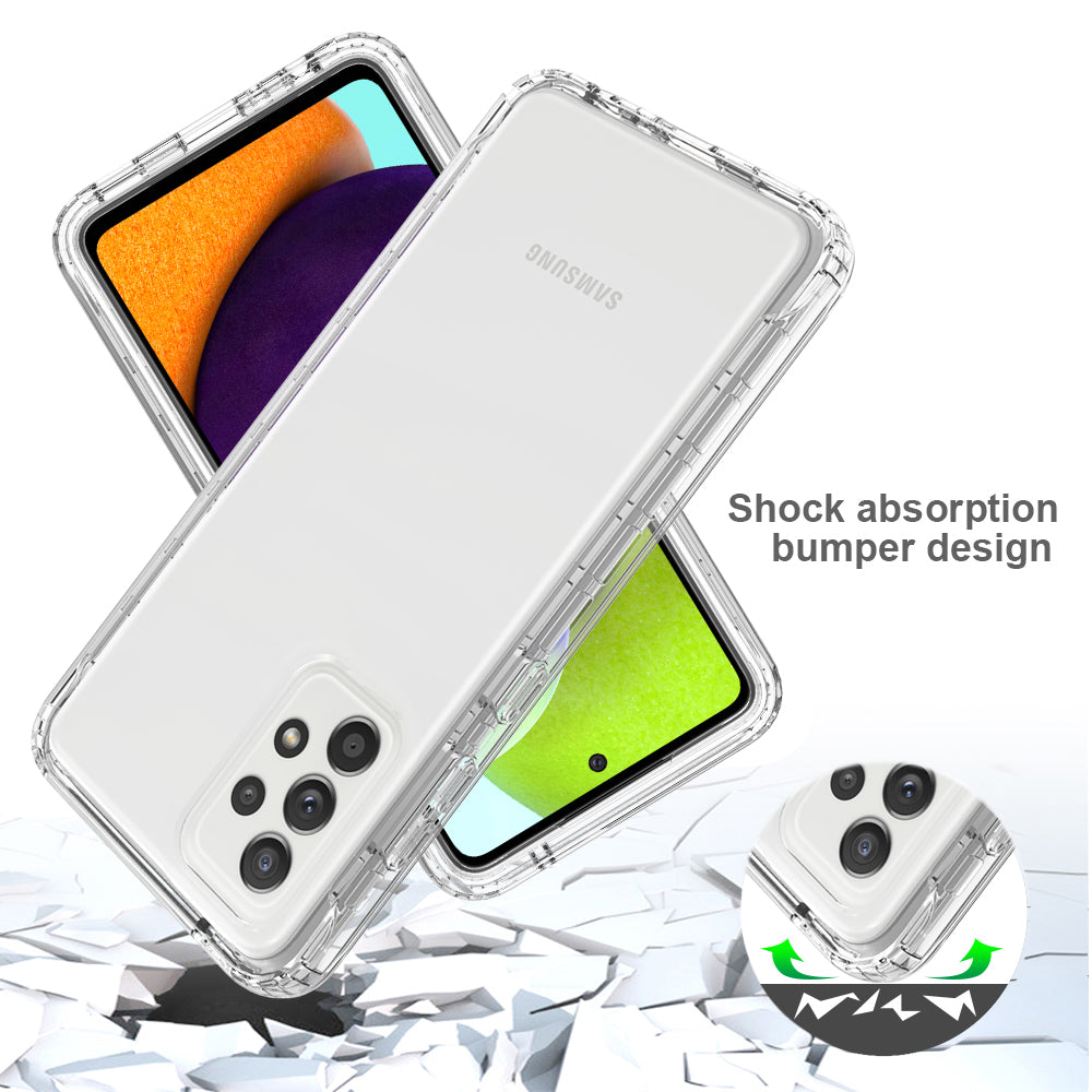 2-in-1 Gradient Color Design PC+TPU Phone Case for Samsung Galaxy A52 4G/5G / A52s 5G