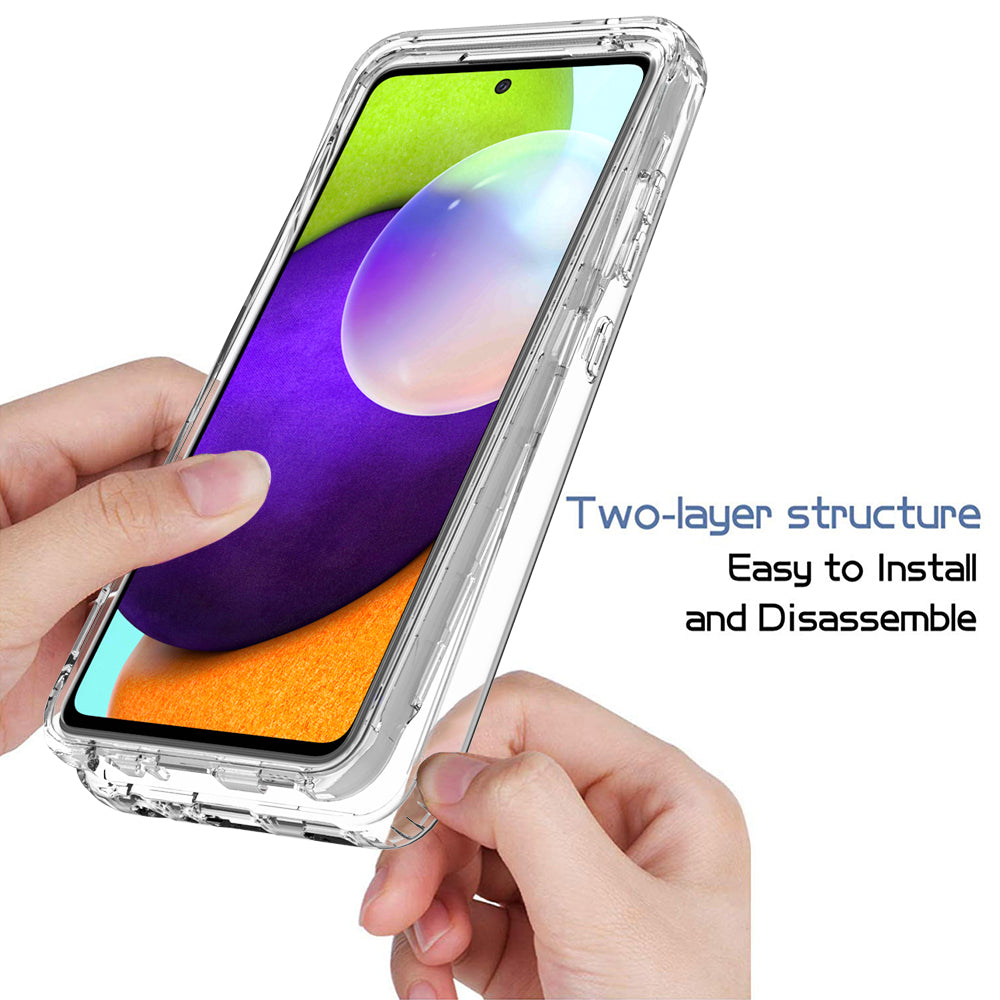 2-in-1 Gradient Color Design PC+TPU Phone Case for Samsung Galaxy A52 4G/5G / A52s 5G