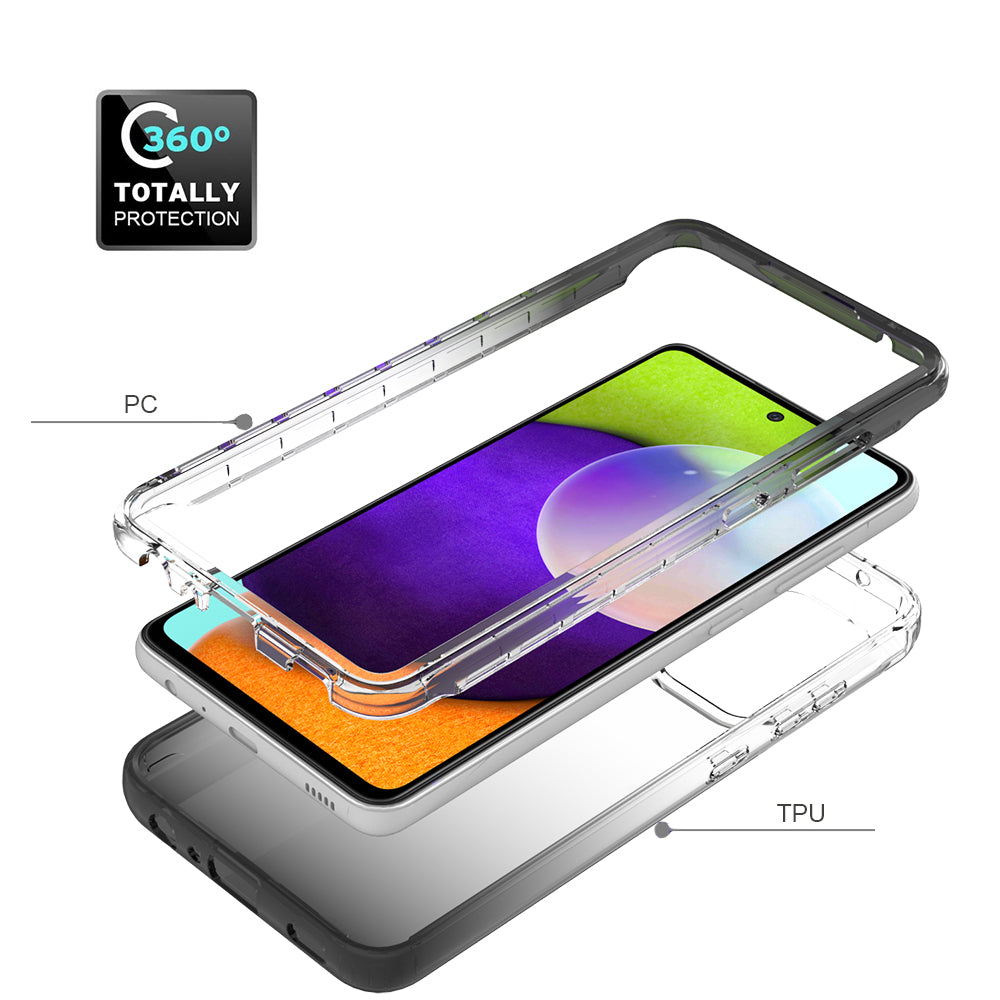 2-in-1 Gradient Color Design PC+TPU Phone Case for Samsung Galaxy A52 4G/5G / A52s 5G