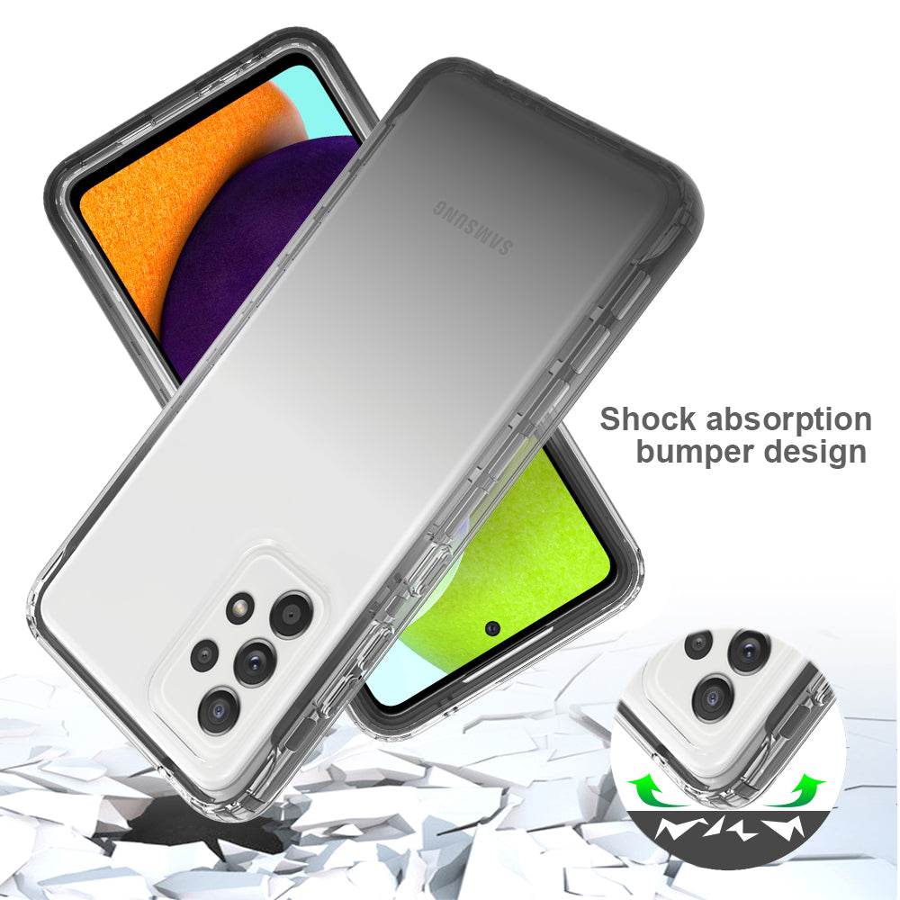 2-in-1 Gradient Color Design PC+TPU Phone Case for Samsung Galaxy A52 4G/5G / A52s 5G
