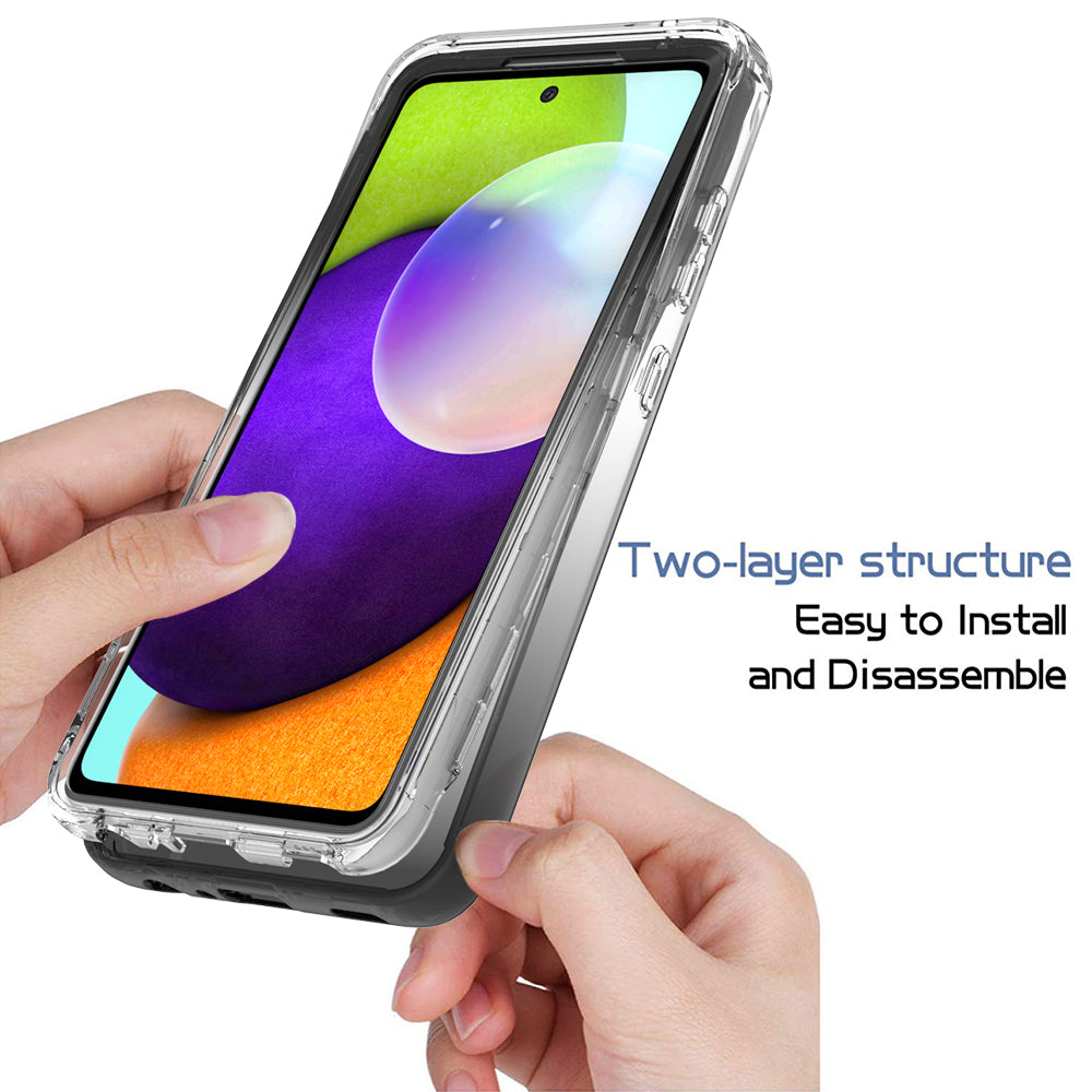 2-in-1 Gradient Color Design PC+TPU Phone Case for Samsung Galaxy A52 4G/5G / A52s 5G