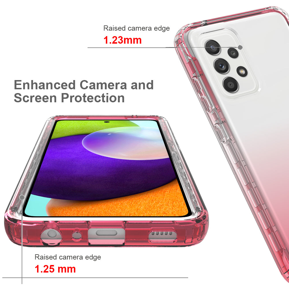 2-in-1 Gradient Color Design PC+TPU Phone Case for Samsung Galaxy A52 4G/5G / A52s 5G