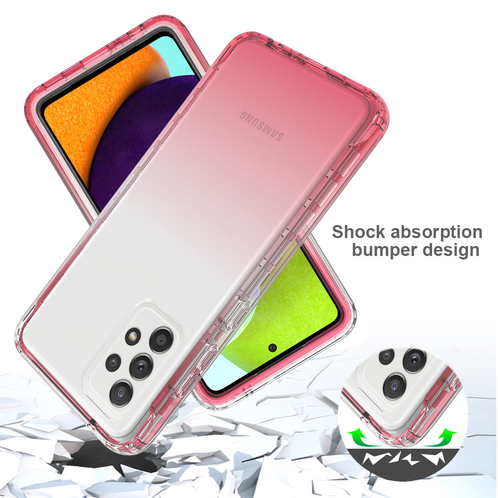 2-in-1 Gradient Color Design PC+TPU Phone Case for Samsung Galaxy A52 4G/5G / A52s 5G
