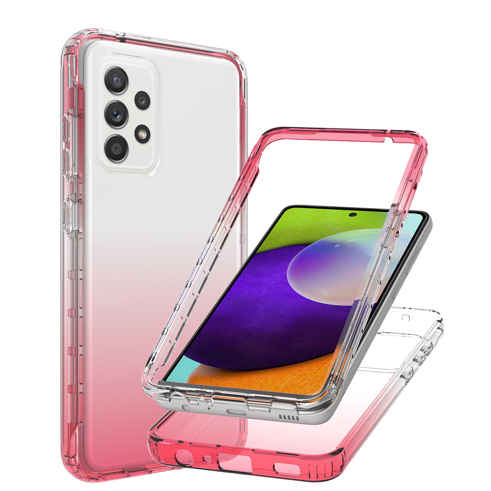 2-in-1 Gradient Color Design PC+TPU Phone Case for Samsung Galaxy A52 4G/5G / A52s 5G