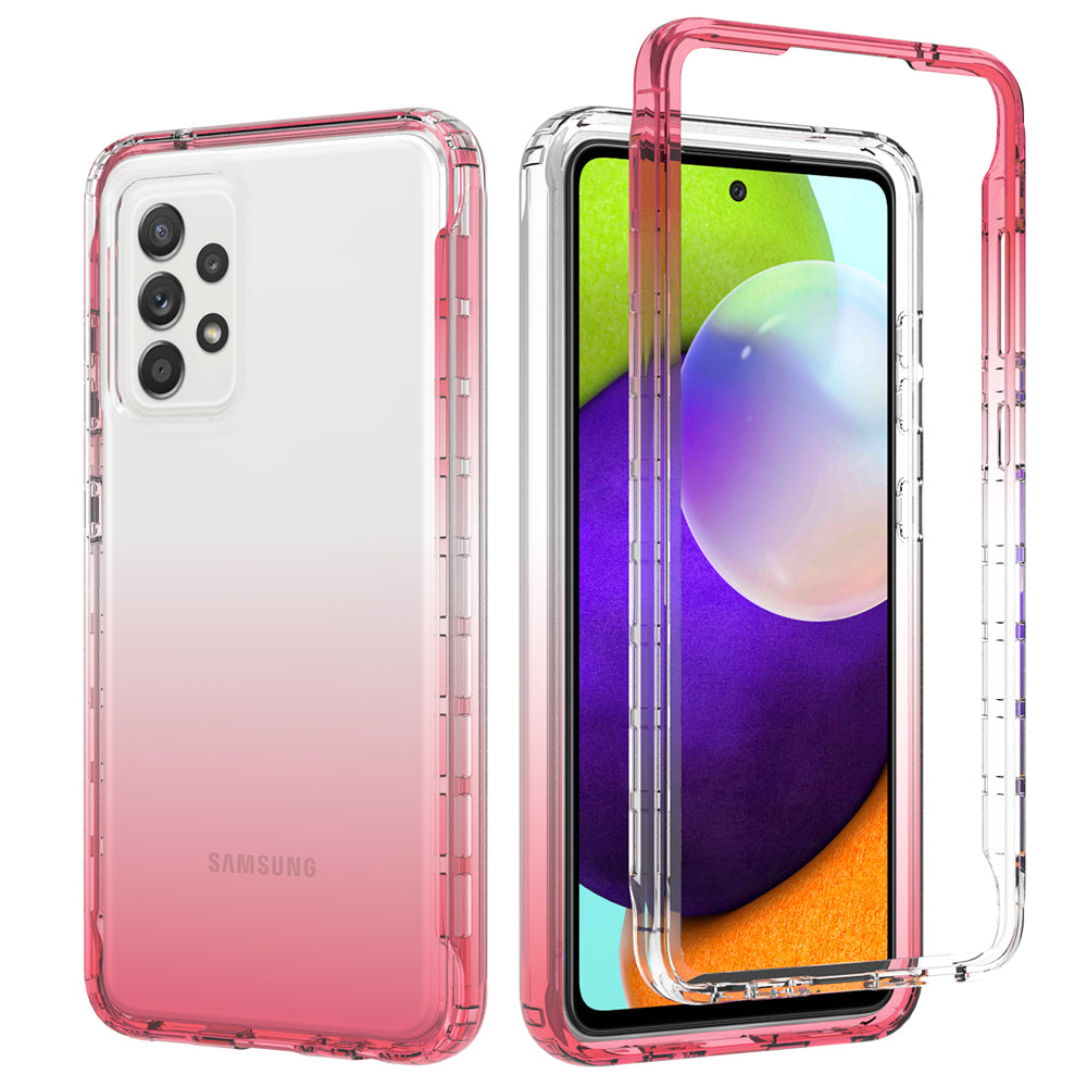 2-in-1 Gradient Color Design PC+TPU Phone Case for Samsung Galaxy A52 4G/5G / A52s 5G