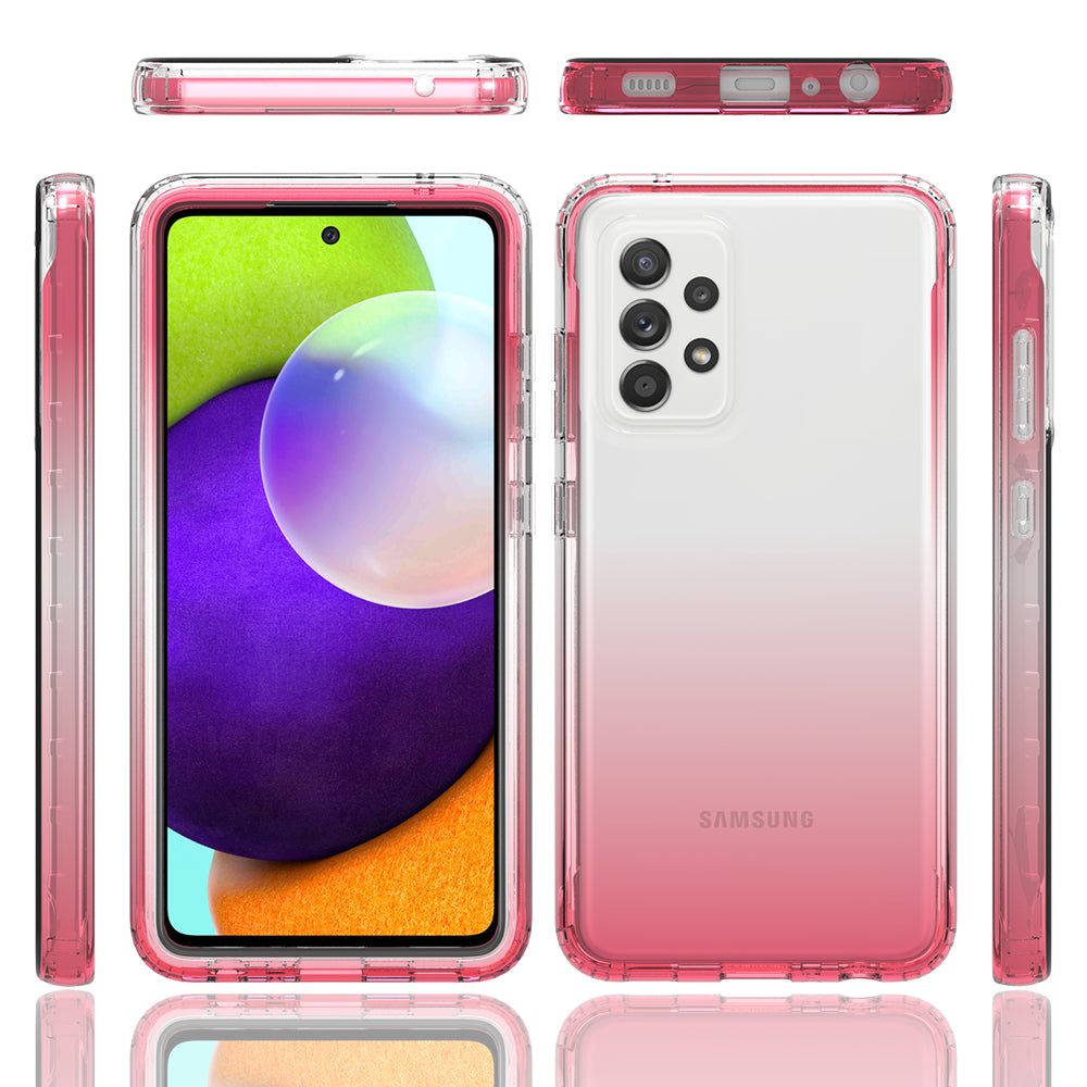 2-in-1 Gradient Color Design PC+TPU Phone Case for Samsung Galaxy A52 4G/5G / A52s 5G