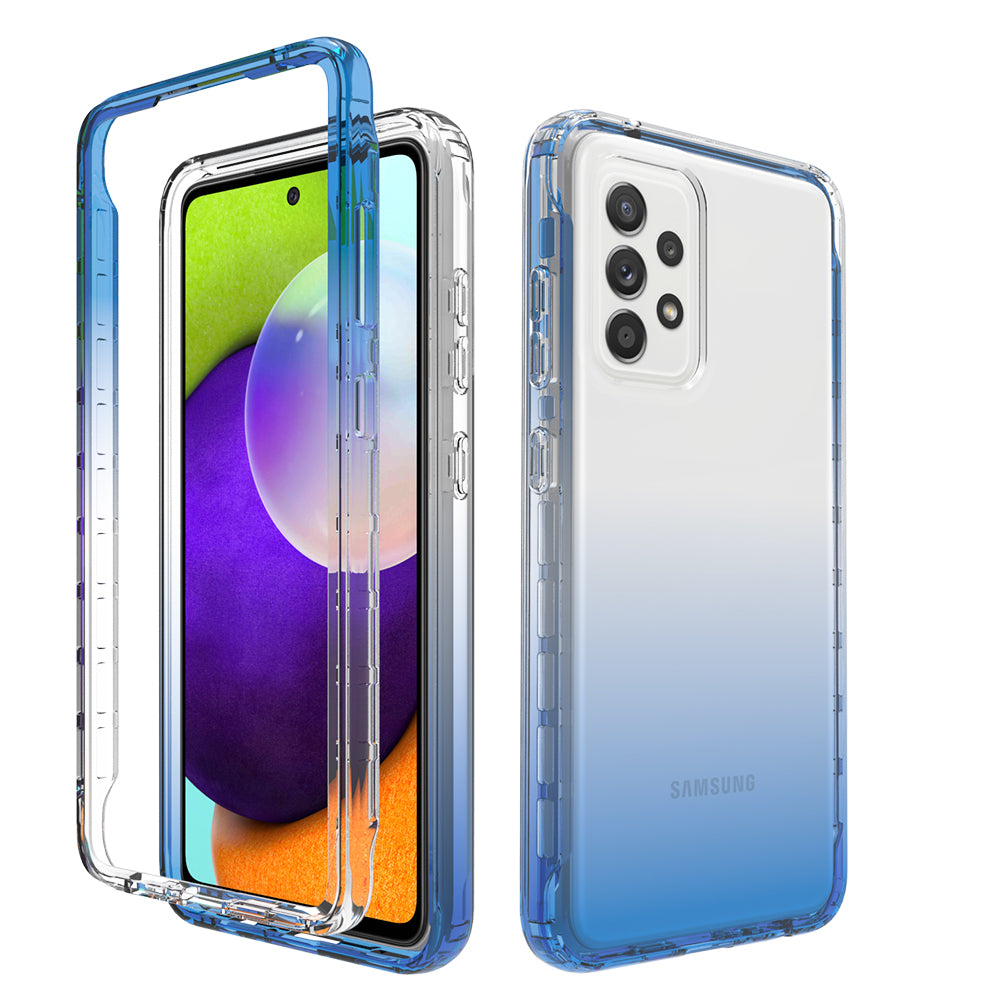 2-in-1 Gradient Color Design PC+TPU Phone Case for Samsung Galaxy A52 4G/5G / A52s 5G
