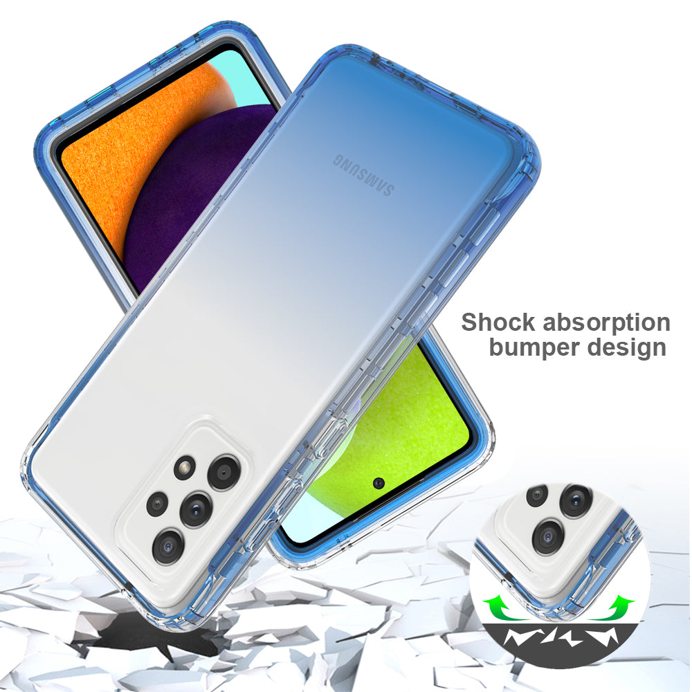 2-in-1 Gradient Color Design PC+TPU Phone Case for Samsung Galaxy A52 4G/5G / A52s 5G