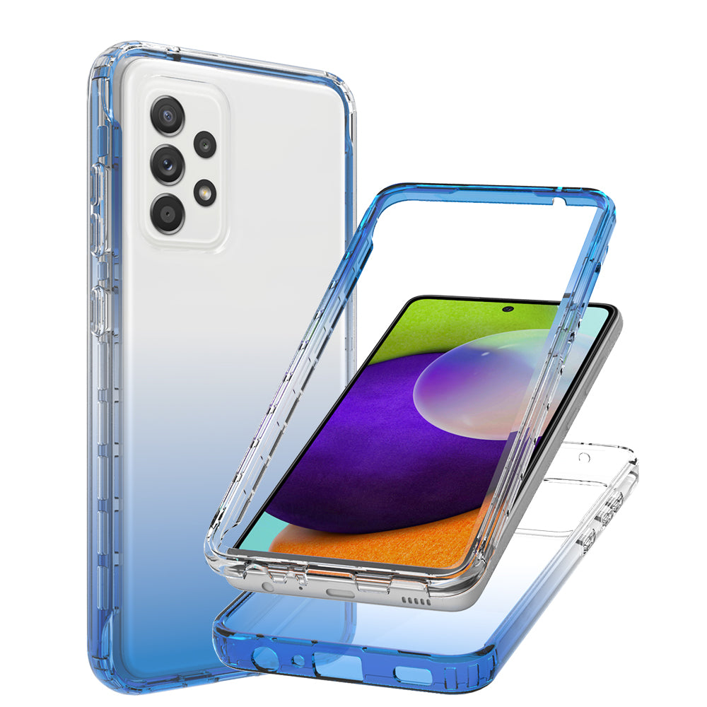 2-in-1 Gradient Color Design PC+TPU Phone Case for Samsung Galaxy A52 4G/5G / A52s 5G