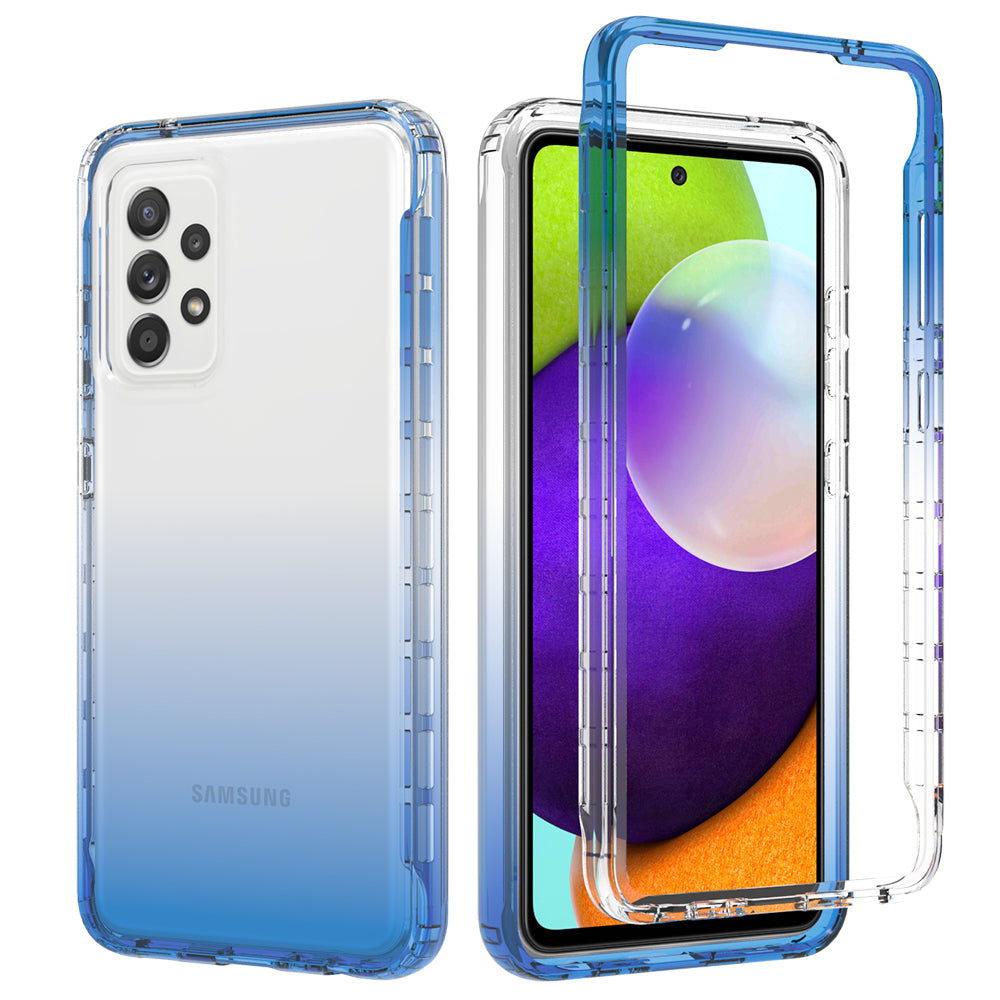 2-in-1 Gradient Color Design PC+TPU Phone Case for Samsung Galaxy A52 4G/5G / A52s 5G