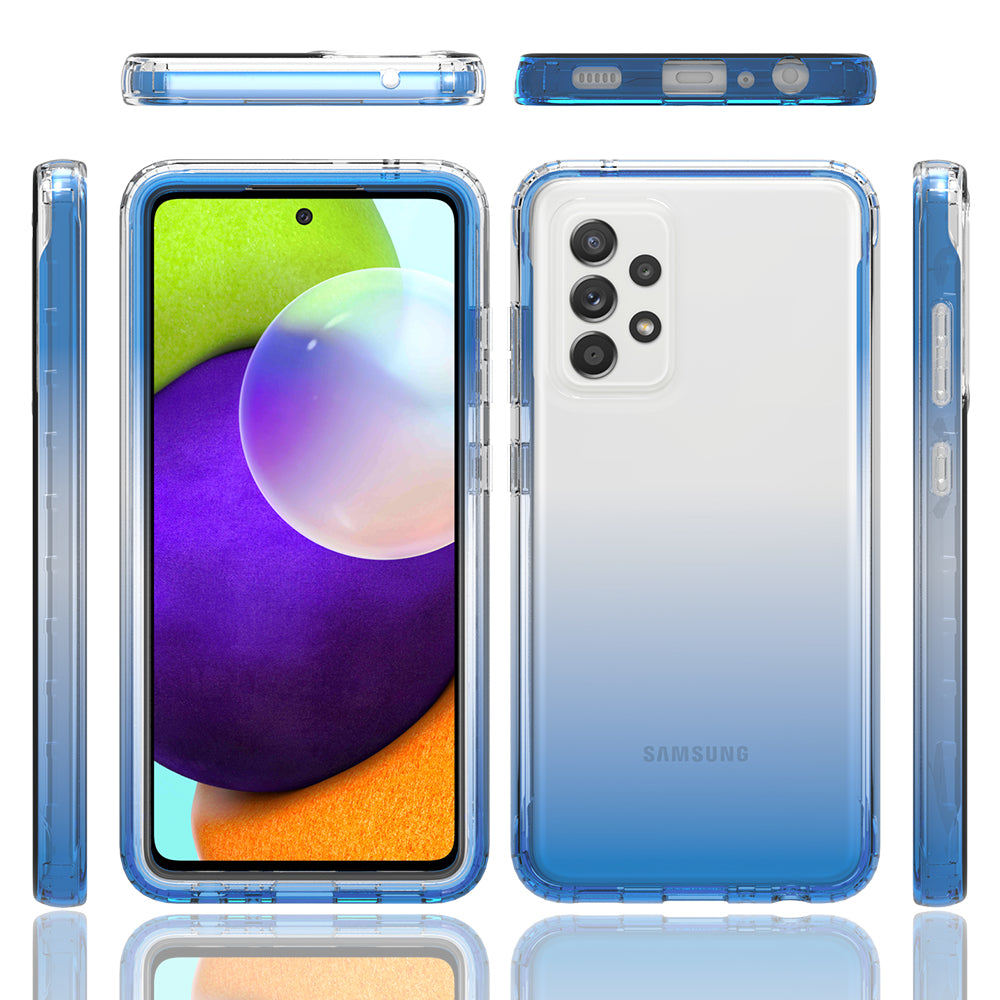 2-in-1 Gradient Color Design PC+TPU Phone Case for Samsung Galaxy A52 4G/5G / A52s 5G