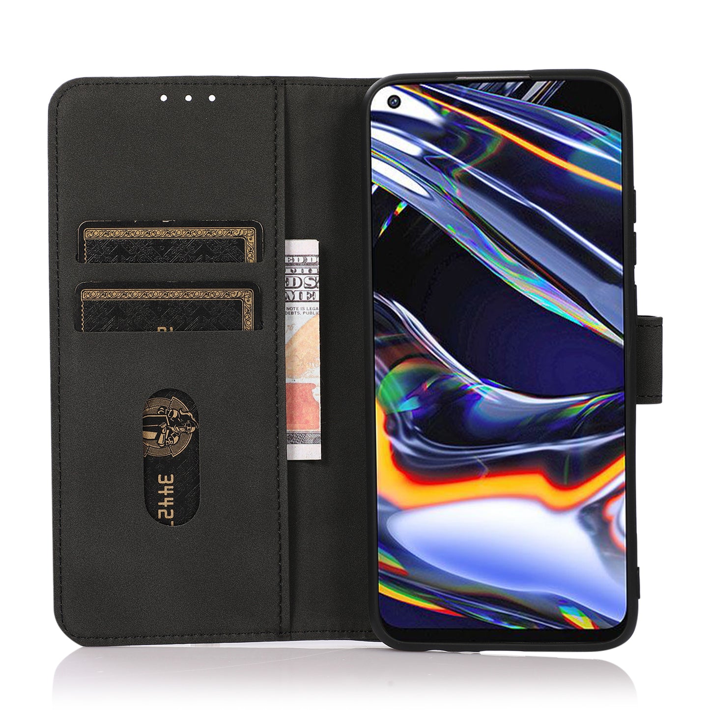 KHAZNEH Textured Leather Full Protection Phone Cover Case with Wallet Stand Design for Samsung Galaxy A52 4G/5G / A52s 5G