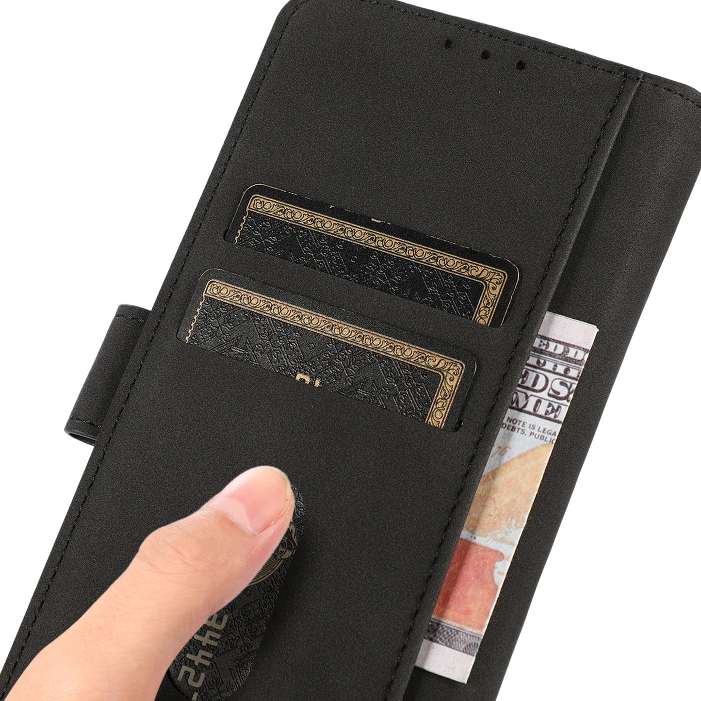 KHAZNEH Textured Leather Full Protection Phone Cover Case with Wallet Stand Design for Samsung Galaxy A52 4G/5G / A52s 5G