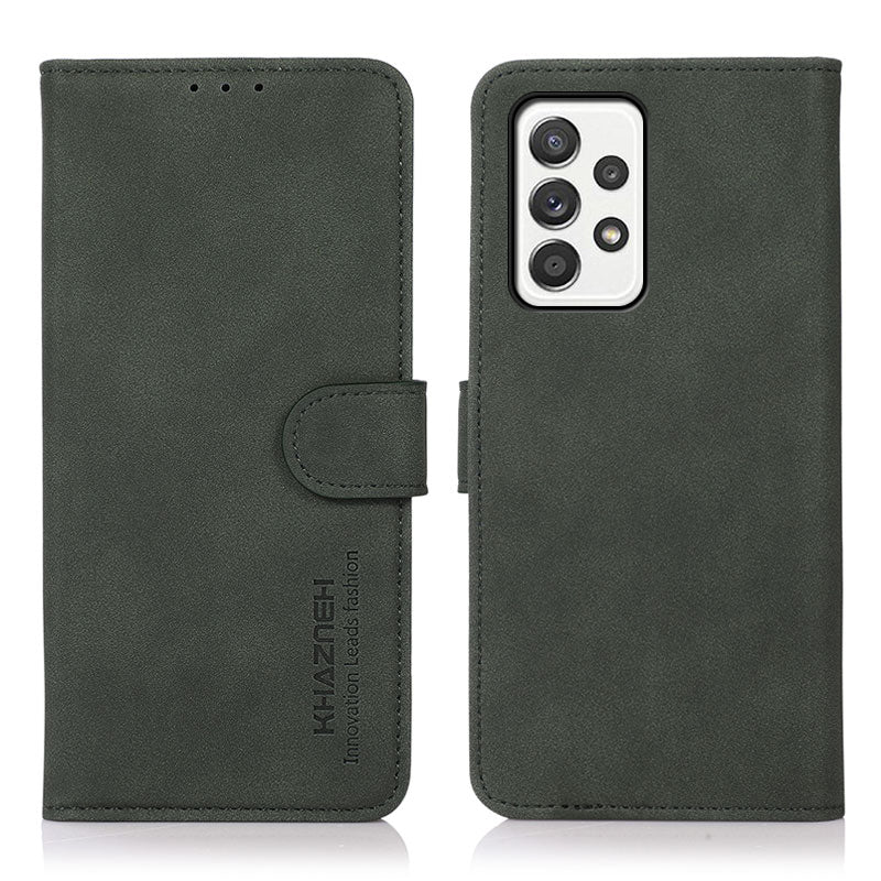 KHAZNEH Textured Leather Full Protection Phone Cover Case with Wallet Stand Design for Samsung Galaxy A52 4G/5G / A52s 5G