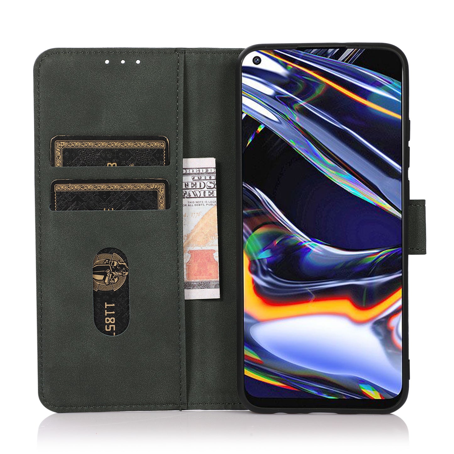 KHAZNEH Textured Leather Full Protection Phone Cover Case with Wallet Stand Design for Samsung Galaxy A52 4G/5G / A52s 5G