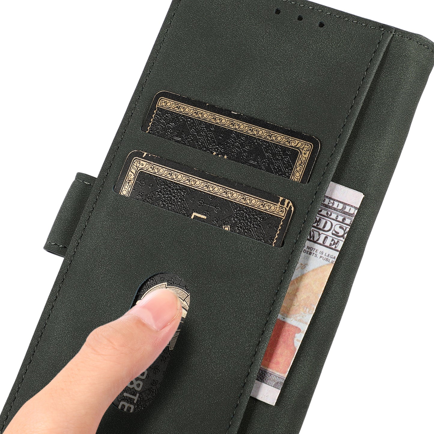 KHAZNEH Textured Leather Full Protection Phone Cover Case with Wallet Stand Design for Samsung Galaxy A52 4G/5G / A52s 5G
