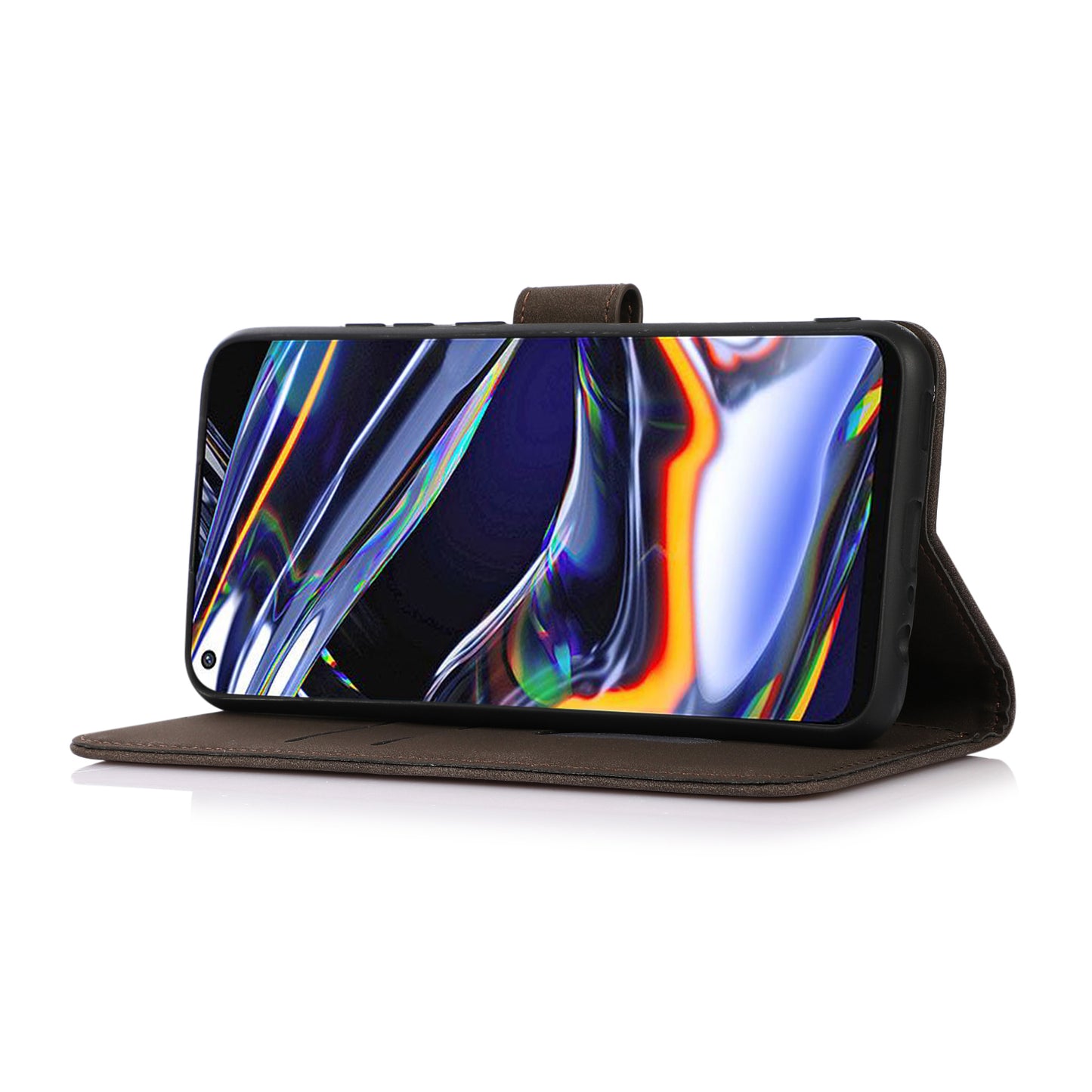 KHAZNEH Textured Leather Full Protection Phone Cover Case with Wallet Stand Design for Samsung Galaxy A52 4G/5G / A52s 5G