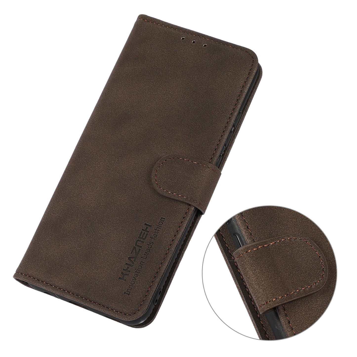 KHAZNEH Textured Leather Full Protection Phone Cover Case with Wallet Stand Design for Samsung Galaxy A52 4G/5G / A52s 5G