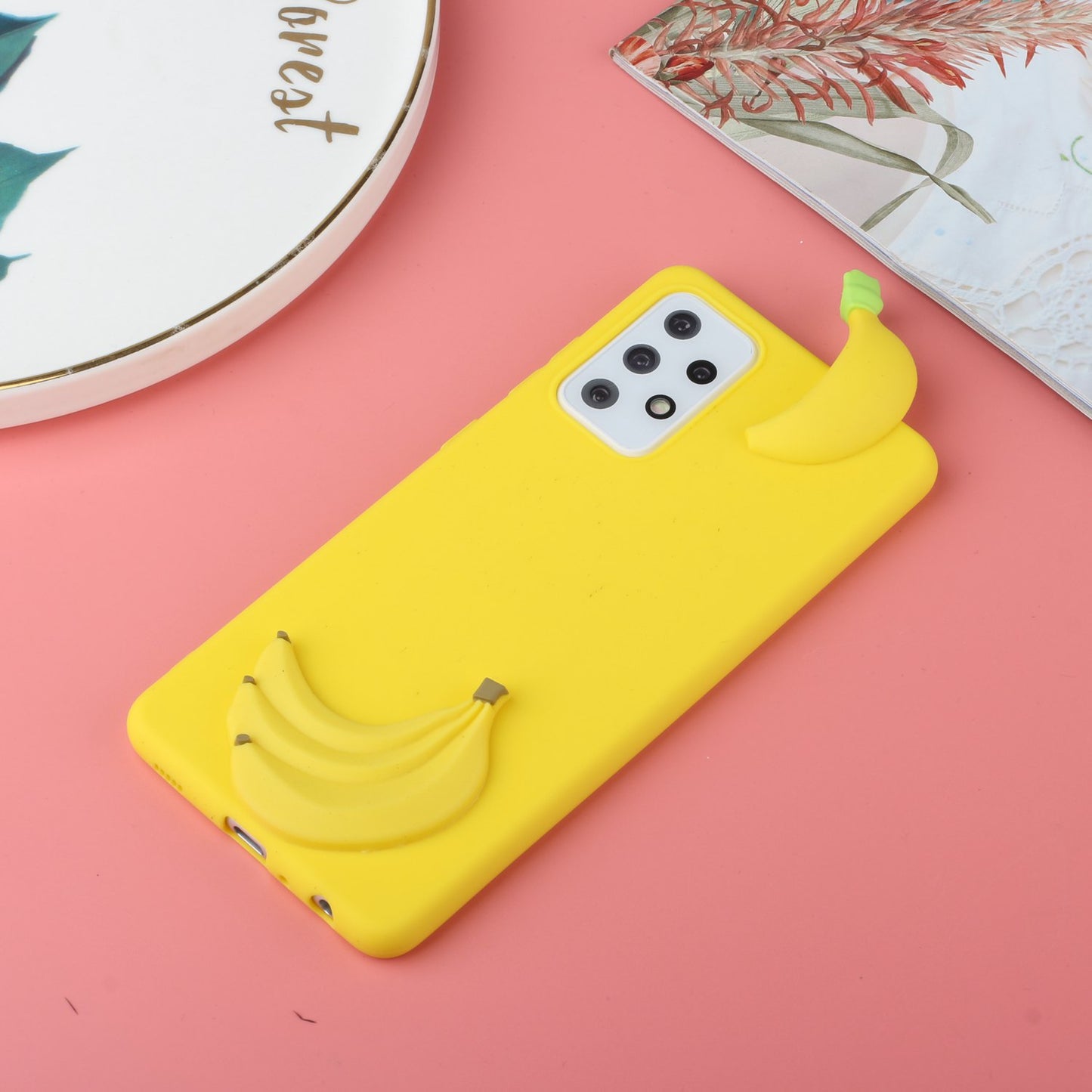 Cute 3D Doll Decor TPU + Silicone Phone Cover Case for Samsung Galaxy A52 5G/4G / A52s 5G