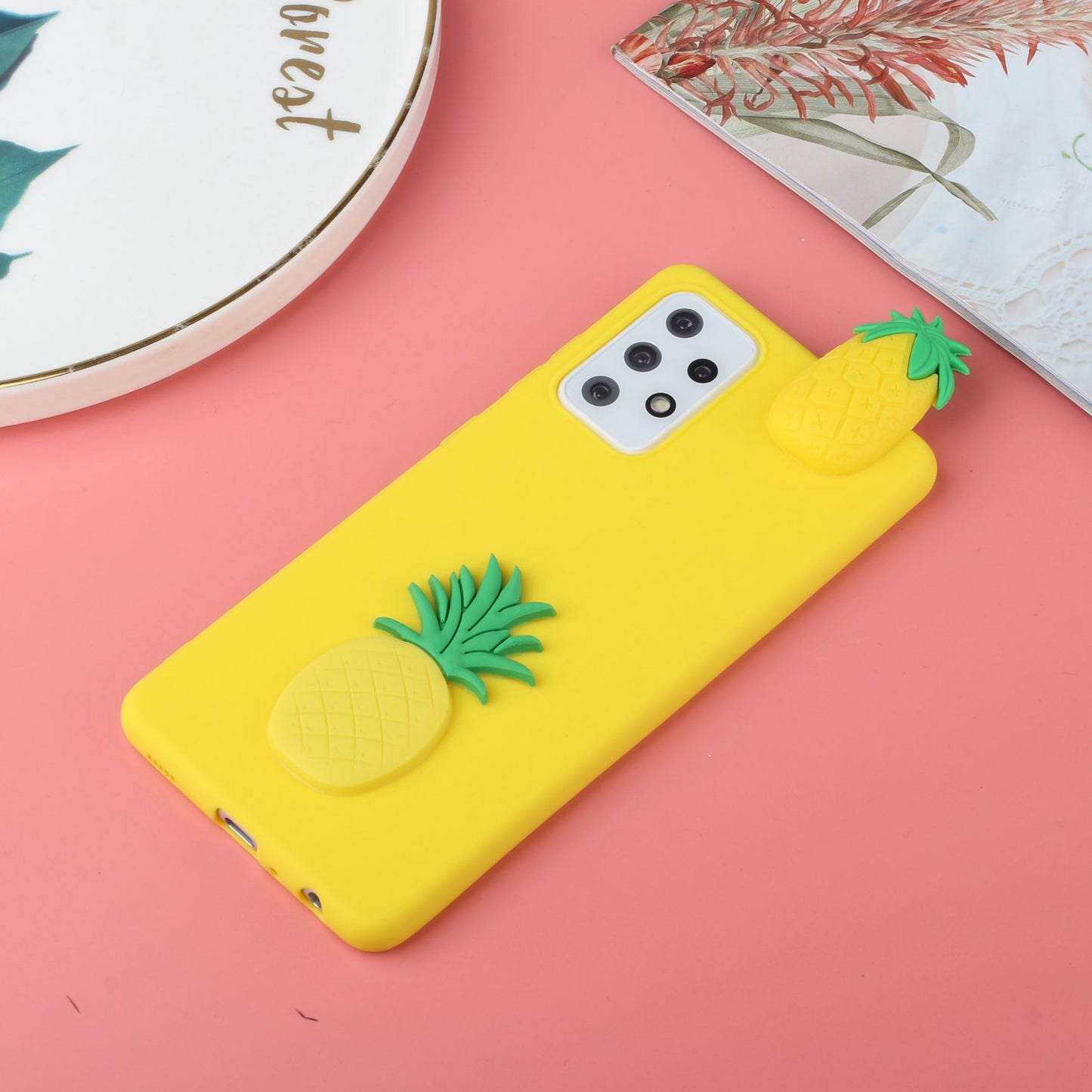 Cute 3D Doll Decor TPU + Silicone Phone Cover Case for Samsung Galaxy A52 5G/4G / A52s 5G