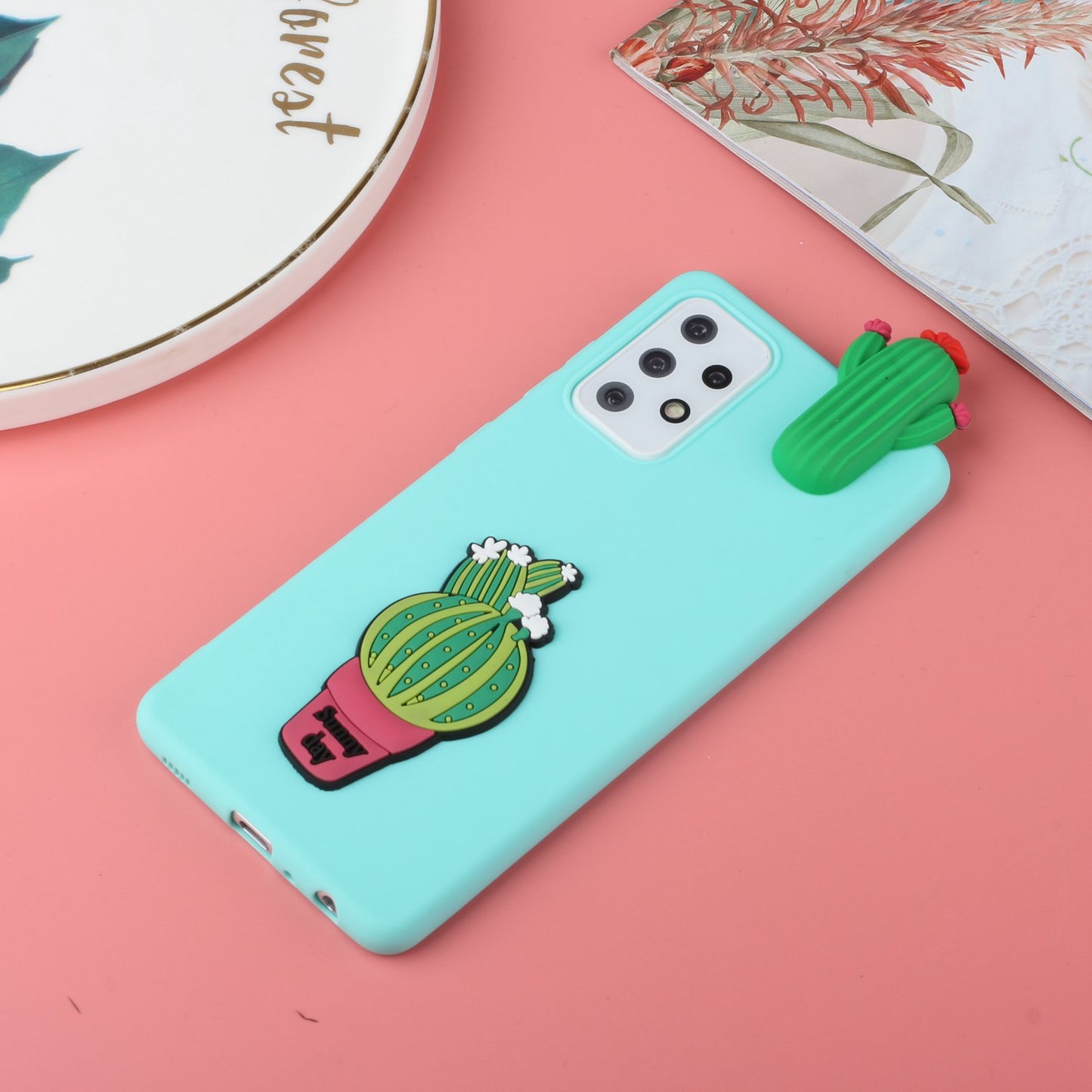 Cute 3D Doll Decor TPU + Silicone Phone Cover Case for Samsung Galaxy A52 5G/4G / A52s 5G