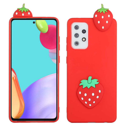 Cute 3D Doll Decor TPU + Silicone Phone Cover Case for Samsung Galaxy A52 5G/4G / A52s 5G
