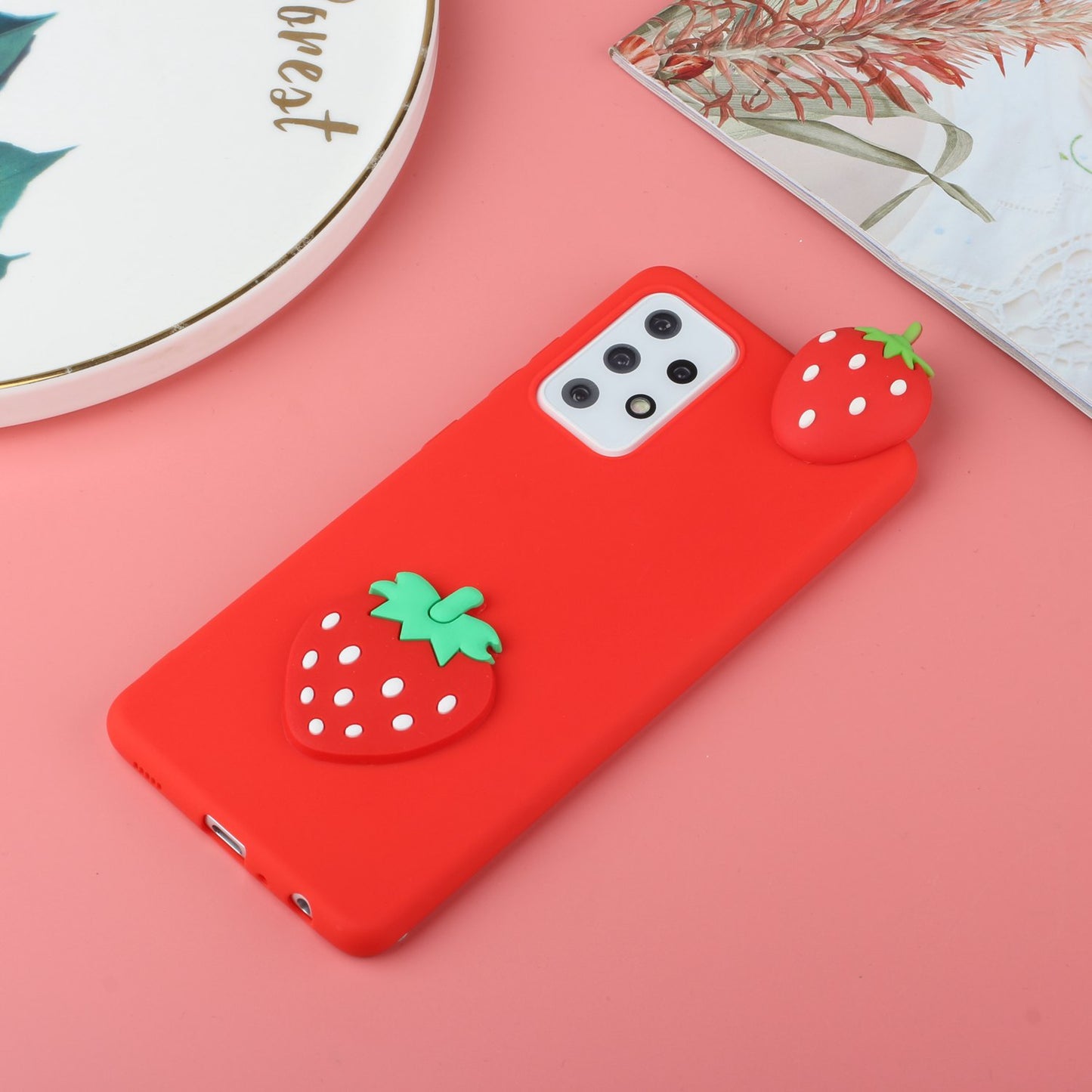 Cute 3D Doll Decor TPU + Silicone Phone Cover Case for Samsung Galaxy A52 5G/4G / A52s 5G