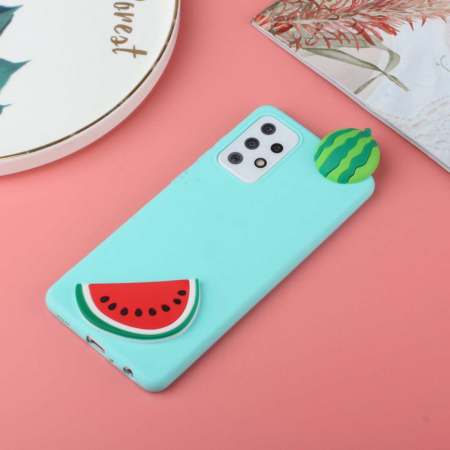 Cute 3D Doll Decor TPU + Silicone Phone Cover Case for Samsung Galaxy A52 5G/4G / A52s 5G