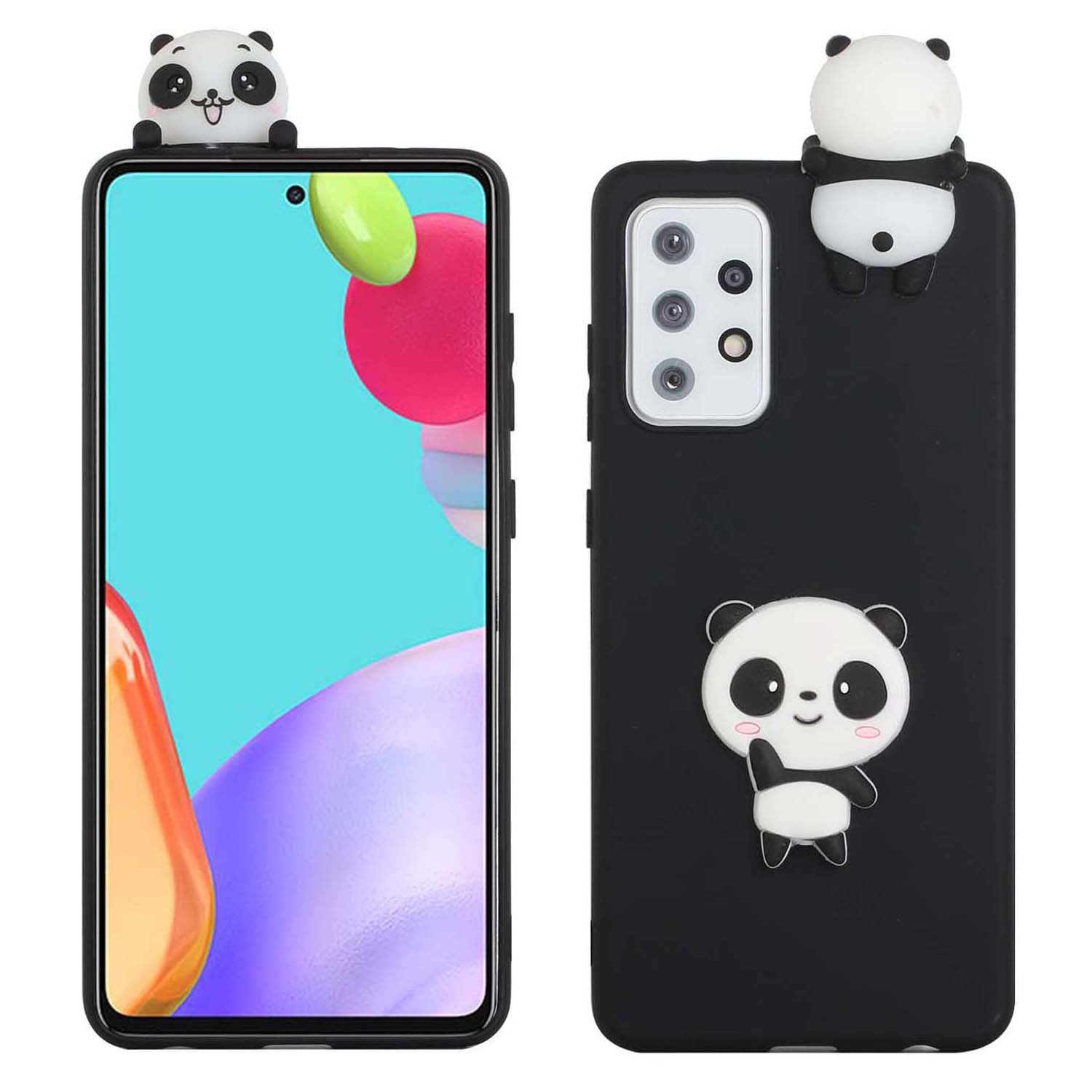 Cute 3D Doll Decor TPU + Silicone Phone Cover Case for Samsung Galaxy A52 5G/4G / A52s 5G