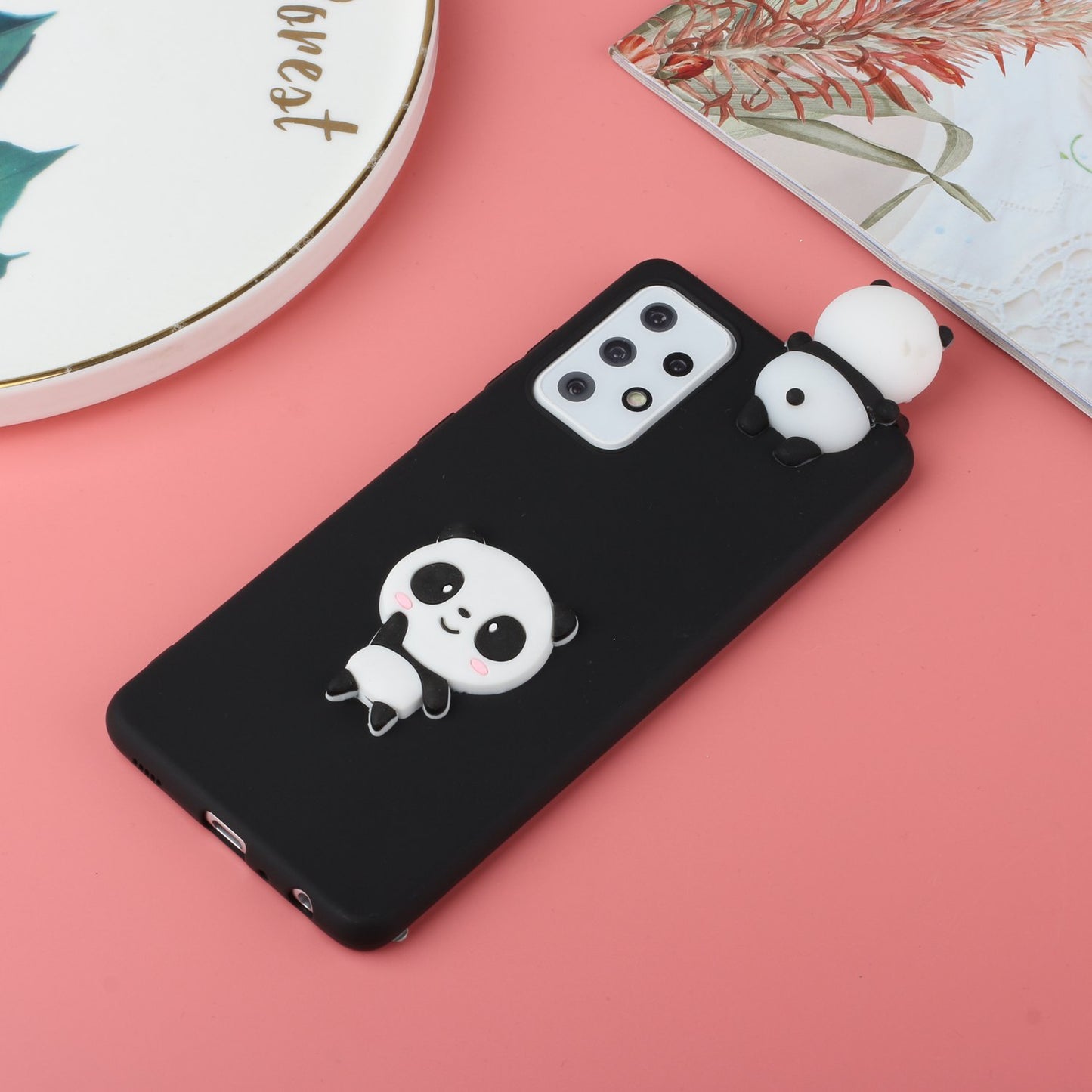 Cute 3D Doll Decor TPU + Silicone Phone Cover Case for Samsung Galaxy A52 5G/4G / A52s 5G