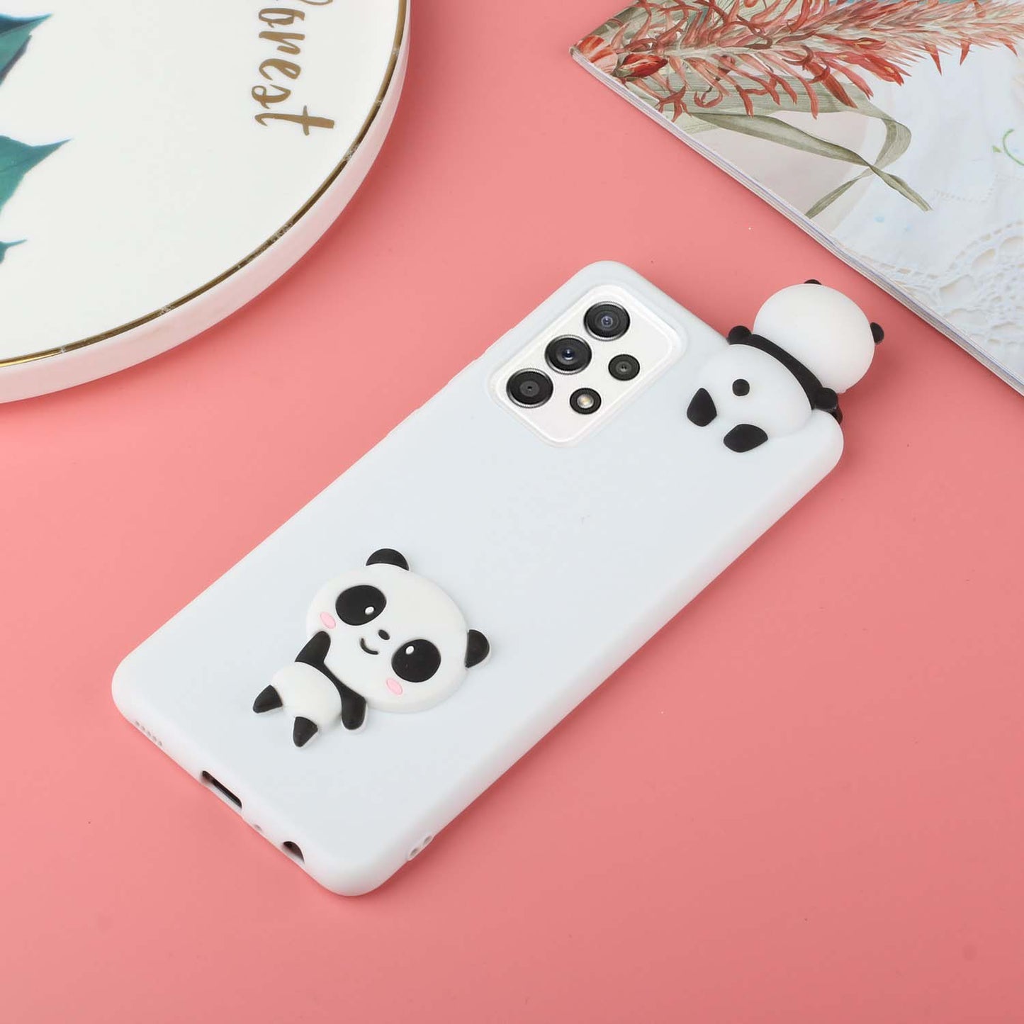 Cute 3D Doll Decor TPU + Silicone Phone Cover Case for Samsung Galaxy A52 5G/4G / A52s 5G