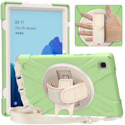 Tablet Cover + Strap + Revolving Kickstand Design with Colorful Rainbow Pattern Design for Samsung Galaxy Tab A7 10.4 (2020) T500/T505/T507/T505N