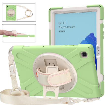 Tablet Cover + Strap + Revolving Kickstand Design with Colorful Rainbow Pattern Design for Samsung Galaxy Tab A7 10.4 (2020) T500/T505/T507/T505N