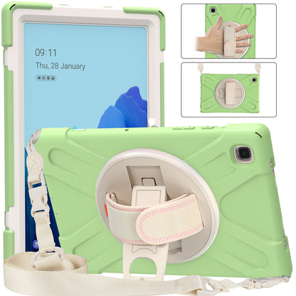 Tablet Cover + Strap + Revolving Kickstand Design with Colorful Rainbow Pattern Design for Samsung Galaxy Tab A7 10.4 (2020) T500/T505/T507/T505N