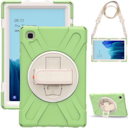 Tablet Cover + Strap + Revolving Kickstand Design with Colorful Rainbow Pattern Design for Samsung Galaxy Tab A7 10.4 (2020) T500/T505/T507/T505N