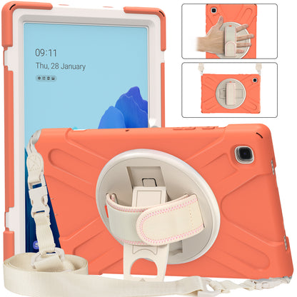 Tablet Cover + Strap + Revolving Kickstand Design with Colorful Rainbow Pattern Design for Samsung Galaxy Tab A7 10.4 (2020) T500/T505/T507/T505N