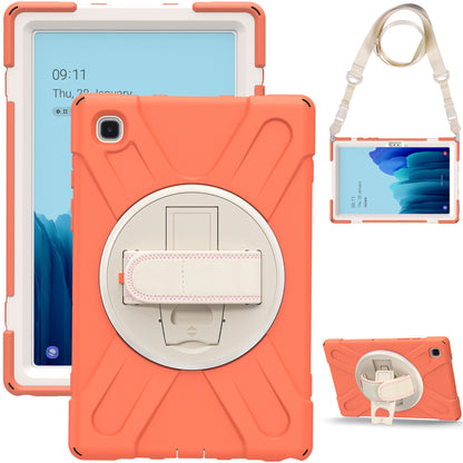 Tablet Cover + Strap + Revolving Kickstand Design with Colorful Rainbow Pattern Design for Samsung Galaxy Tab A7 10.4 (2020) T500/T505/T507/T505N