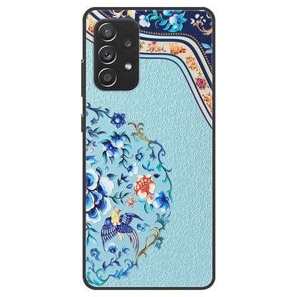 Pattern Printing Embossed Flexible TPU Phone Cover for Samsung Galaxy A52 5G/4G / A52s 5G
