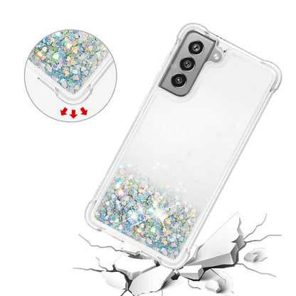 Dynamic Quicksand Shock-absorbing TPU Case Back Cover for Samsung Galaxy S21 FE/S21 Fan Edition