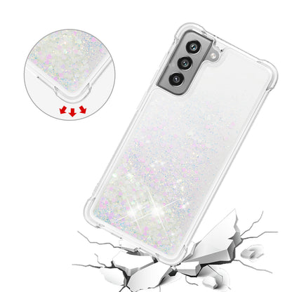 Dynamic Quicksand Shock-absorbing TPU Case Back Cover for Samsung Galaxy S21 FE/S21 Fan Edition
