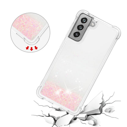 Dynamic Quicksand Shock-absorbing TPU Case Back Cover for Samsung Galaxy S21 FE/S21 Fan Edition
