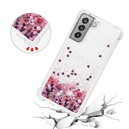 Dynamic Quicksand Shock-absorbing TPU Case Back Cover for Samsung Galaxy S21 FE/S21 Fan Edition