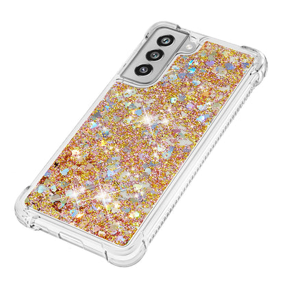 Dynamic Quicksand Shock-absorbing TPU Case Back Cover for Samsung Galaxy S21 FE/S21 Fan Edition