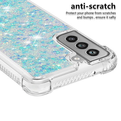 Dynamic Quicksand Shock-absorbing TPU Case Back Cover for Samsung Galaxy S21 FE/S21 Fan Edition