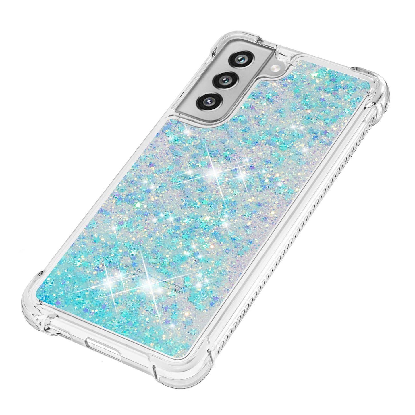 Dynamic Quicksand Shock-absorbing TPU Case Back Cover for Samsung Galaxy S21 FE/S21 Fan Edition