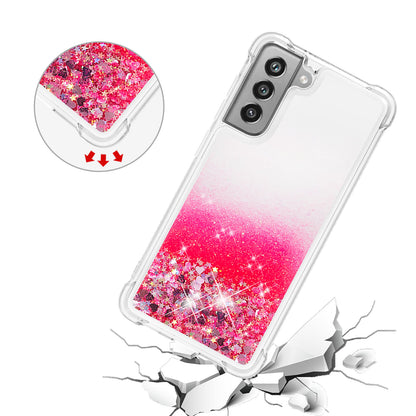 Dynamic Quicksand Shock-absorbing TPU Case Back Cover for Samsung Galaxy S21 FE/S21 Fan Edition