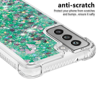 Dynamic Quicksand Shock-absorbing TPU Case Back Cover for Samsung Galaxy S21 FE/S21 Fan Edition