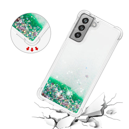 Dynamic Quicksand Shock-absorbing TPU Case Back Cover for Samsung Galaxy S21 FE/S21 Fan Edition